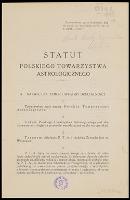 Statut Polskiego Towarzystwa Astrologicznego. - Polskie Towarzystwo Astrologiczne
