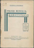 Przed rewizją konstytucji - Bukowiecki, Stanisław (1867-1944)