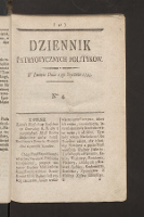 Dziennik Patryotycznych Politykow. 1793, nr 4