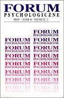Forum Psychologiczne 1999 T.4 nr 2