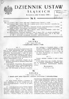 Dziennik Ustaw Śląskich, 15.03.1939, [R. 18], nr 6