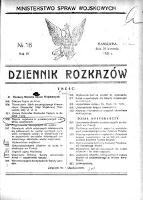 Dziennik Rozkazów, 1921, R. 4, nr 16
