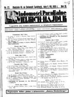 Wiadomości Parafjalne z Wielkich Hajduk, 1931, R. 3, nr 27