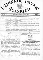 Dziennik Ustaw Śląskich, 20.09.1930, R. 9, nr 16