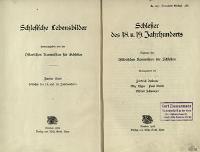 Schlesische Lebensbilder. Bd. 2. Schlesier des 18. u. 19. Jahrhunderts