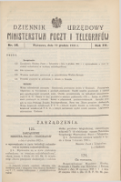 Dziennik Urzędowy Ministerstwa Poczt i Telegrafów. R.15, nr 26 (12 grudnia 1933)