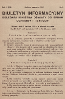 Biuletyn Informacyjny Delegata Ministra Oświaty do Spraw Ochrony Przyrody. 1949, nr 2