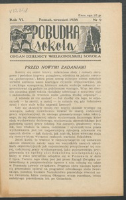 Pobudka Sokola : organ Dzielnicy Wielkopolskiej Związku Towarzystw Gimn. Sokół : miesięcznik Sokolic. R. 6, Nr 9 (1938)