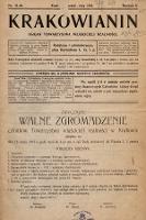 Krakowianin : organ Towarzystwa Właścicieli Realności. R.5, 1913, nr 35-36