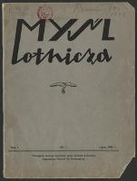 Myśl Lotnicza : miesięcznik lotniczy. R. 1, 1941 nr 1 (lipiec)
