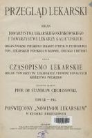 Przegląd Lekarski oraz Czasopismo Lekarskie. 1913, spis rzeczy