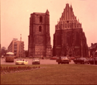Nysa. Kościół pw. św. Jakuba i Agnieszki oraz dzwonnica. Lata 80. XX.