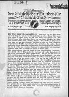 Mitteilungen des Schlesischen Bundes für Heimatschutz, 1913, Jg. 1, Nr. 4