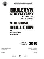 Biuletyn statystyczny województwa małopolskiego, 2016, I kwartał