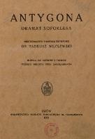Antygona. Dramat Sofoklesa - Sophocles (496-406 a.C.)