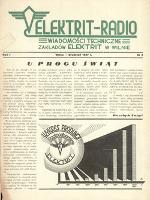 Elektrit-Radio : wiadomości techniczne Zakładów Elektrit w Wilnie, R. 1, nr 3 (grudzień 1937)