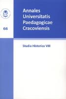 Annales Universitatis Paedagogicae Cracoviensis. 66, Studia Historica. 8