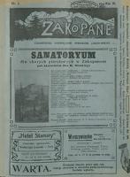 Zakopane : czasopismo poświęcone sprawom Zakopanego. 1910, nr 2 (20 I)
