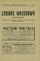 Lekarz Wojskowy : tygodnik poświęcony medycynie wojskowej i ogólnej, R. 10, t. 13, nr 11 (1 czerwca 1929)