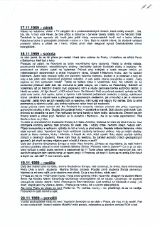 Deník od 17.11.1989 do 1.1. 1990