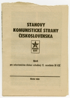 Stanovy Komunistické strany Československa