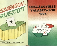 Könyvborító (2db, az 1990-es, iletve 1994-es országgyűlési választásokhoz kapcsolódva)