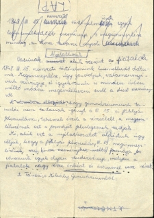 A Táncsics Gimnázium diákjainak nyilatkozata (1989. március 15.)