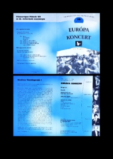 A soproni Európa Koncert programja (1999. augusztus 19.)