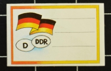 Aufkleber "D / DDR"