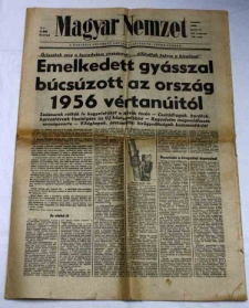 A Magyar Nemzet címlapja (1989. június 17.)