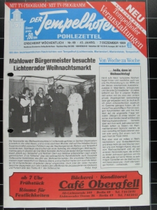 Ausgabe des Tempelhofer Pohlezettel vom 7.12.1989