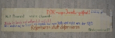 Transparent der Demonstration des Neuen Forums Königs Wusterhausen vom November 1989