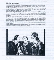 Fotos und Kunstwerke der K&uuml;nstlerin Nicole Mont&eacute;ran