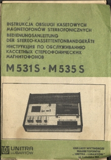 Instrukcja obsługi magnetofonu