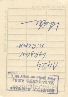 Carnet de elev si fișă de bibliotecă