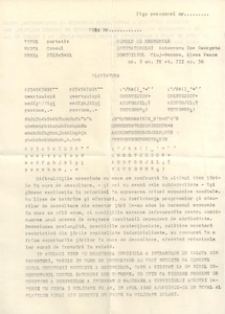 Documente referitoare la obținerea autorizației de posesie a unei mașini de scris 