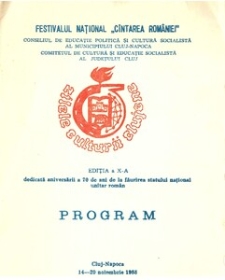 Broșuri ale Festivalului Cîntarea României