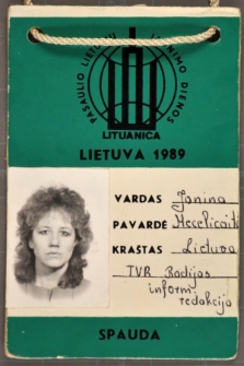 Pasaulio lietuvių jaunimo dienų žurnalisto kortelė
