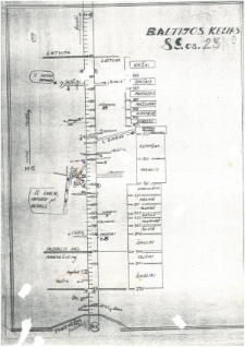 Baltijos kelio gyvosios grandinės išsidėstymo etapuose nuo Panevėžio miesto iki Lietuvos-Latvijos sienos schema