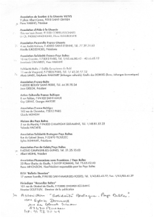 Prancūzijos asociacijų ir organizacijų sąrašas Lietuvai remti 