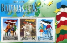 Baltijas ceļam veltītas pastmarkas