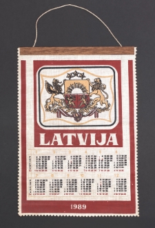 Kalendārs ar Latvijas valsts ģērboni