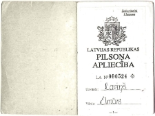 Baltijas ceļa dalībnieka Elmāra Laviņa Latvijas Republikas pilsoņa apliecība
