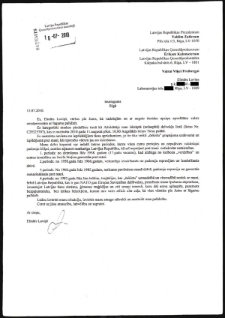 Elmāra Laviņa iesniegums par pret viņu vērstām netaisnībām